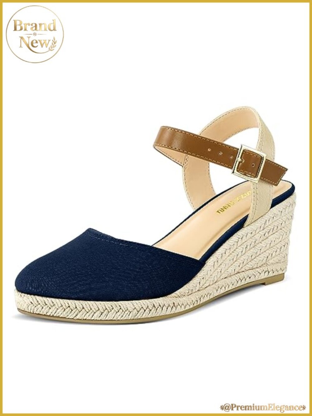 Espadrille Low Wedge Sandals Buckle Ankle Strap Close Toe Summer Platform Shoes
